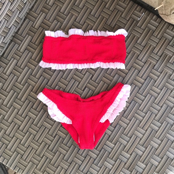 hunza g red bikini